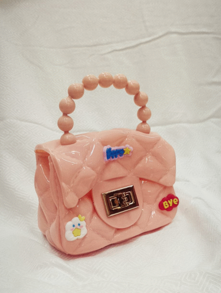 Cute Beaded Handle Mini Handbag
