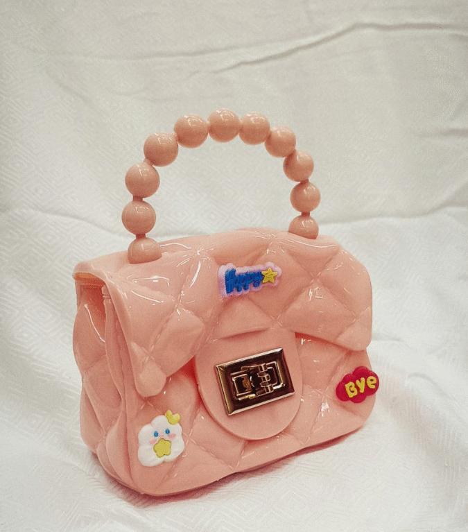 Cute Beaded Handle Mini Handbag