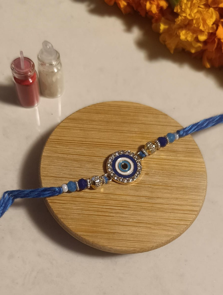 Modern Blue Stone Rakhi